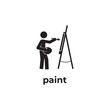 people painting icon design