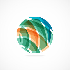 Poster - Abstract circle logo, dynamic aesthetic. Simplicity suggests connectivity, fluidity, and energy, making it a versatile choice for brands seeking a modern, visually engaging identity