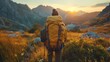 Backpacking Journey, Authentic and immersive visuals portraying the adventurous spirit of backpacking travel