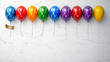 © Дмитрий Симаков - free space on the left corner for title banner with a colorful balloons