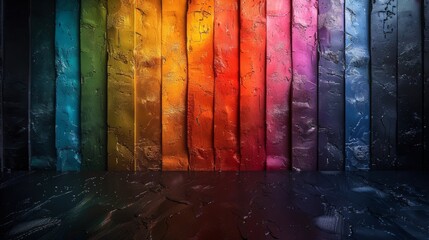 Wall Mural - wallpaper background with colorful abstract rainbow colors