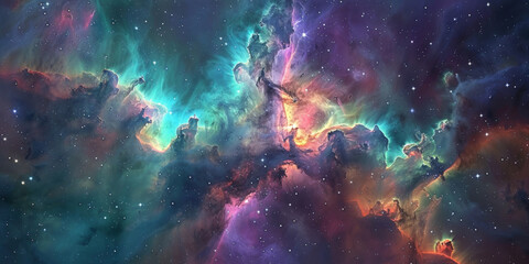 Wall Mural - background with space,clouds streak across the milky way, galaxy with stars on night starry sky pano