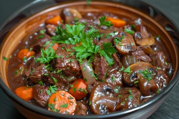 Sticker - Savory Beef Stew with Vegetables and Red Wine Sauce