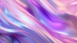 Close-up of a mesmerizing abstract modern glossy shiny shining pastel neon pink, purple, blue, lavender background with smooth lines, waves.