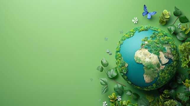 Earth Day poster background with copy space.