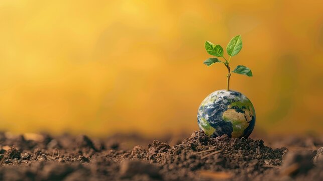 Earth Day poster background with copy space.