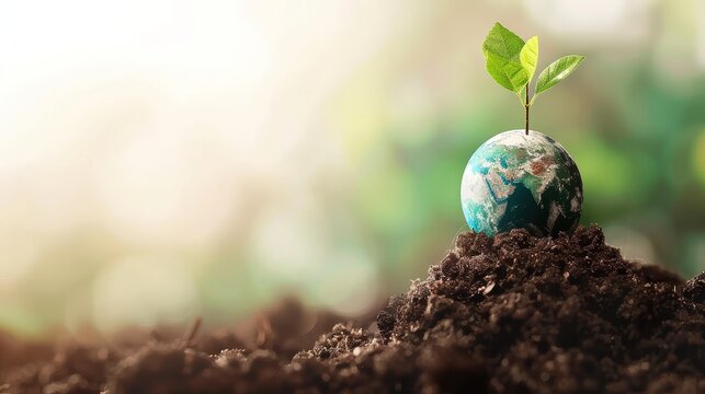Earth Day poster background with copy space.