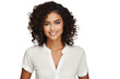 © Link Parker - Black woman in her 20s wearing a white shirt, transparent background