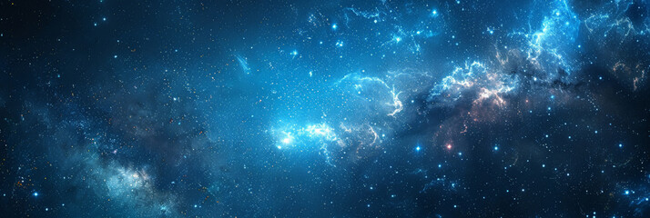 Wall Mural - background with space, clouds streak across the milky way, galaxy with stars on night starry sky pan