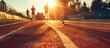 people running in morning day blurred. lifestyle healthy concept background