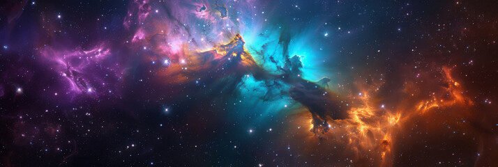 Wall Mural - background with space,clouds streak across the milky way, galaxy with stars on night starry sky pano