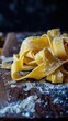 Pappardelle pasta background. Food background 