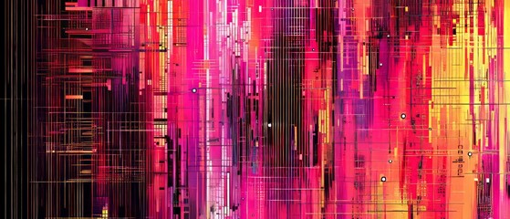 Leinwandbilder - Screen Glitch Texture Test.