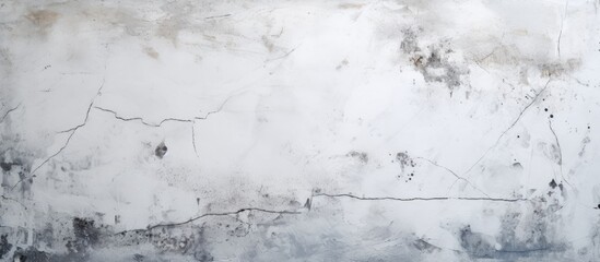 Poster - A white concrete wall stands out against a darker background in this black and white image. The textured surface of the wall adds depth and interest to the stark composition.