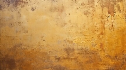 Wall Mural - A grungy texture wall embellished with gold paper forms an abstract backdrop, adding depth and character to the composition.