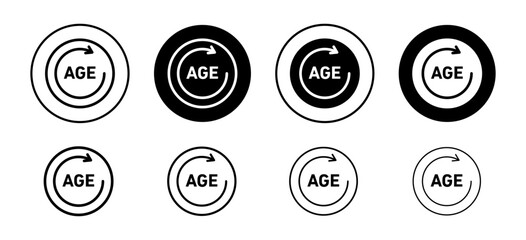 Poster - Age icon vector set collection for web