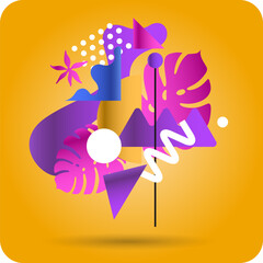 Poster - Modern composition of various shapes. Illustration for design. Background in the trend chart.