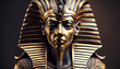 Tutankhamun, Pharaoh of Ancient Egypt, portrait of a cruel man. 