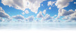 © Black Pig - blue sky with sea waves with gradient effect design, isolated on white and transparent background, png