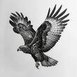 Majestic Eagle Minimalist Representation in Bold Lines