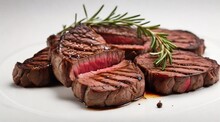 Grilled Venison Steak Slices With Riffles
