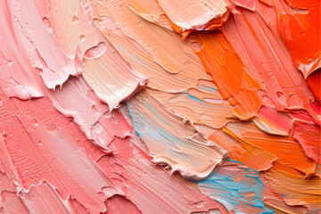 Poster - Strokes of oil paint as a background, close-up