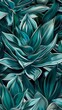 Background Texture Pattern Agave Plants showcasing the striking forms of cel-shaded agave plants shades of blue-green and gray created with Generative AI Technology