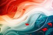 Abstract colorful background with swirls. Abstract background for Republic Day Iran