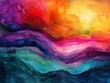 This abstract fluid art texture showcases a vibrant background created by the beautiful blend of watercolor paints.