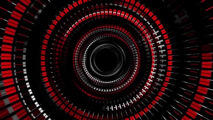 Poster - Abstract motion background - rotating and pulsating rings of graphic elements