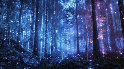 Wall Mural - forest in the night