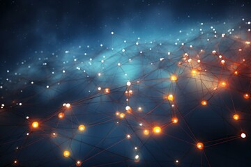 Poster - Global Network connections. World global link. Generate Ai