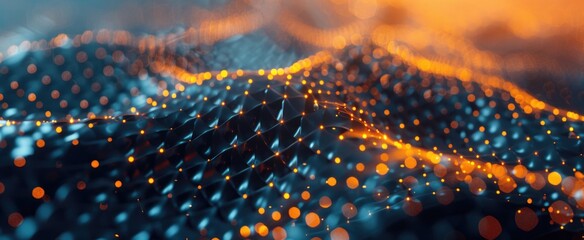 Wall Mural - Macro shot of a single layer of graphene, showcasing its exceptional electrical conductivity and transparency
