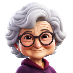 Sticker - Memoji beautiful grandma сreated with Generative Ai