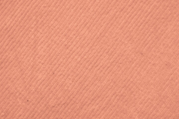 Wall Mural - soft light peach fuzz orange corduroy fabric texture used as background. clean fabric background of soft and smooth textile material. cloth, velvet, .luxury orange pastel tone for silk.