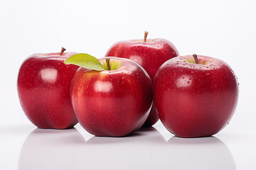 Poster - red apple on isolated white background