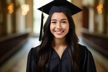 girl dressing university graduate clothes