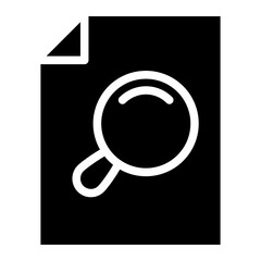 Canvas Print - find search file document icon