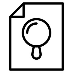 Canvas Print - find search file document icon