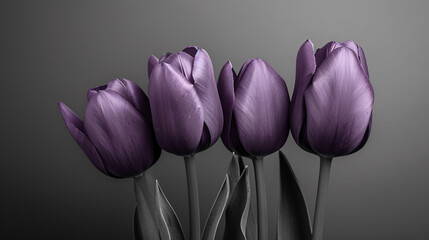 Sticker - purple tulips