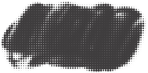 Poster - halftone noisy gradient paint brush stroke. dotted blob. abstract grunge element