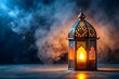 Radiant Lantern Illuminates the Night, Inviting Ramadan Kareem Blessings