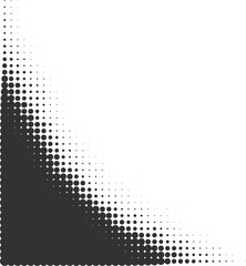 Poster - halftone comic dotted corner. old grainy frame. grunge retro gradient border. abstract pop art desig