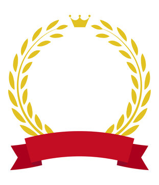 This is an illustration of a laurel emblem.