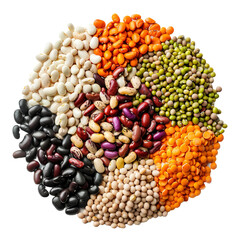 Wall Mural - colorful legumes isolated
