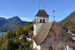 Ringgenberg Castle Church Ruins on Lake Brienz near Interlaken, Switzerland in Autumn