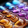 Flüssig, Farben, Öl, Bunte fließende Formen, 3D Effekt