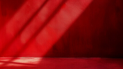 Wall Mural - red wall and a shadow