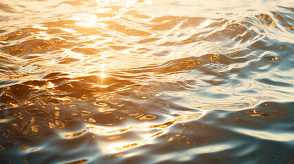 Poster - The sunlight softly hits the surface of the water. Enhance the peaceful atmosphere