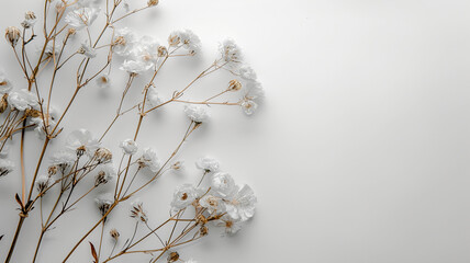 Canvas Print - white flower background.